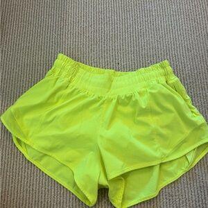 Lululemon Athletica Vibrant Yellow Athletic Shorts